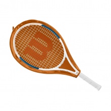 Wilson Kinder-Tennisschläger Roland Garros Elite Comp 26in (11-14 Jahre) weiss - besaitet -